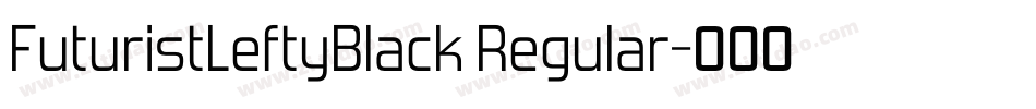 FuturistLeftyBlack Regular字体转换